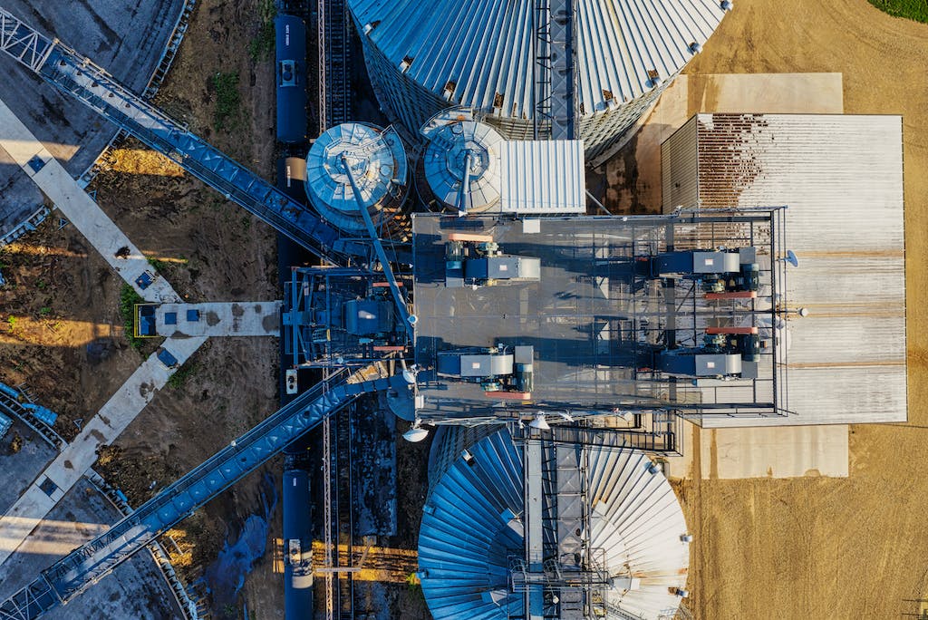 Blue and White Ferris Wheel